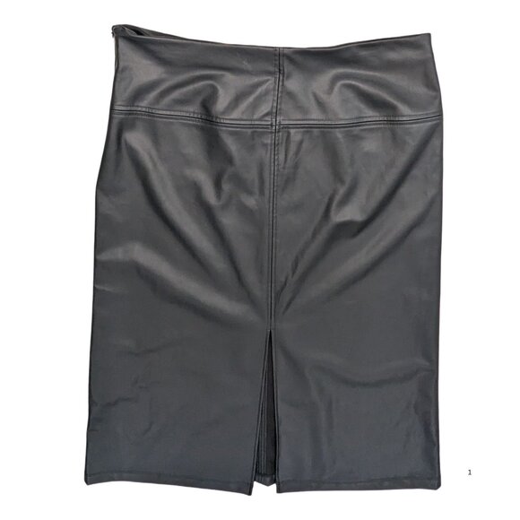 ✨ A New Day Black Faux Leather Midi Skirt – Size 14 – NWT - Picture 3 of 5